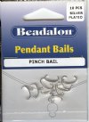 10 10mm Beadalon Silver Plated Pinch Bails